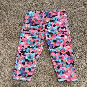 Adidas Pink and Blue Camouflage Leggings
